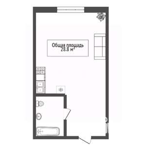 Студия квартира, вторичка, 29м2, 14/17 этаж