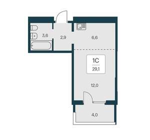 Студия квартира, вторичка, 29м2, 13/17 этаж