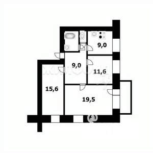 3-к квартира, вторичка, 72м2, 3/5 этаж