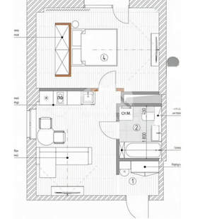 2-к квартира, вторичка, 40м2, 3/17 этаж