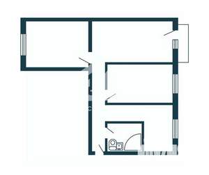 3-к квартира, вторичка, 58м2, 5/5 этаж