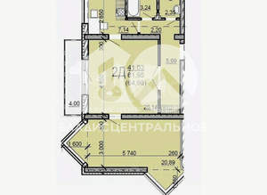2-к квартира, вторичка, 62м2, 8/21 этаж