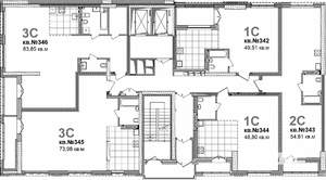 3-к квартира, вторичка, 84м2, 5/19 этаж