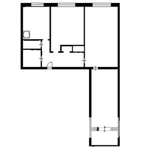 3-к квартира, вторичка, 59м2, 5/9 этаж