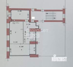 2-к квартира, вторичка, 68м2, 4/5 этаж