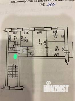 4-к квартира, вторичка, 62м2, 3/5 этаж