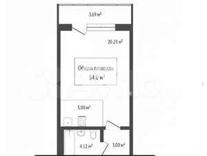 Студия квартира, вторичка, 28м2, 6/17 этаж