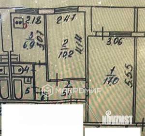 2-к квартира, вторичка, 43м2, 5/9 этаж