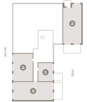 2-к квартира, вторичка, 107м2, 1/15 этаж