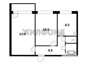 2-к квартира, вторичка, 45м2, 5/5 этаж