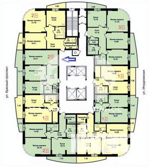 2-к квартира, вторичка, 65м2, 20/25 этаж