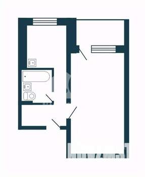 1-к квартира, вторичка, 29м2, 2/9 этаж
