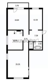 3-к квартира, вторичка, 87м2, 2/10 этаж