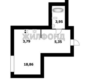 1-к квартира, вторичка, 34м2, 6/25 этаж