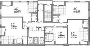 3-к квартира, вторичка, 78м2, 17/19 этаж