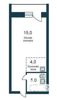 Студия квартира, вторичка, 28м2, 1/26 этаж