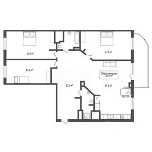 4-к квартира, вторичка, 115м2, 7/25 этаж