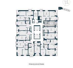 Студия квартира, вторичка, 28м2, 23/30 этаж