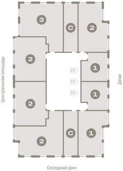 2-к квартира, вторичка, 67м2, 19/23 этаж