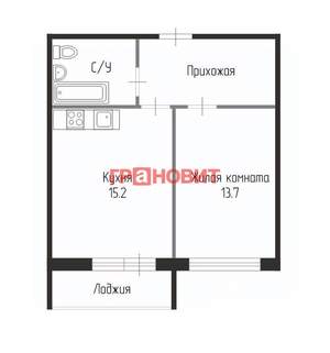 1-к квартира, вторичка, 37м2, 9/17 этаж