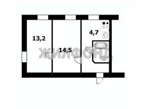 2-к квартира, вторичка, 38м2, 2/2 этаж