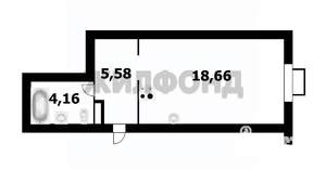 1-к квартира, вторичка, 28м2, 4/11 этаж