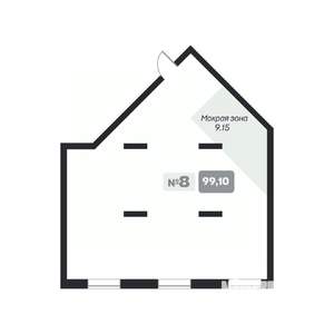 1-к квартира, вторичка, 99м2, 5/22 этаж