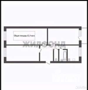 3-к квартира, вторичка, 61м2, 4/5 этаж