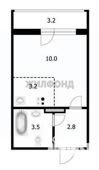 1-к квартира, вторичка, 20м2, 9/9 этаж