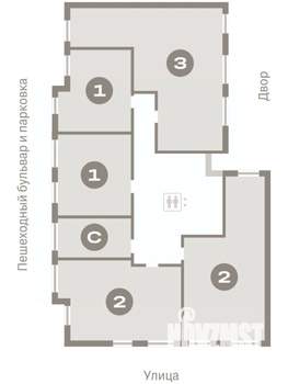 2-к квартира, вторичка, 73м2, 6/9 этаж