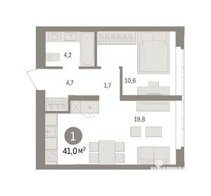 1-к квартира, вторичка, 41м2, 15/16 этаж