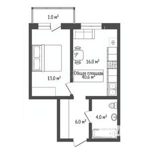2-к квартира, вторичка, 40м2, 26/26 этаж