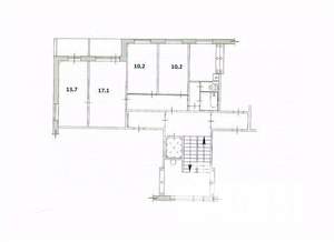 4-к квартира, вторичка, 70м2, 4/9 этаж