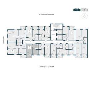 1-к квартира, вторичка, 39м2, 11/17 этаж