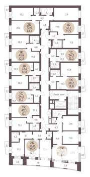 1-к квартира, вторичка, 39м2, 5/7 этаж