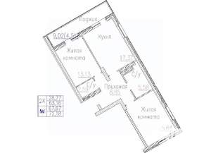 2-к квартира, строящийся дом, 72м2, 6/24 этаж