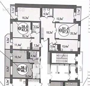 3-к квартира, сданный дом, 92м2, 11/25 этаж
