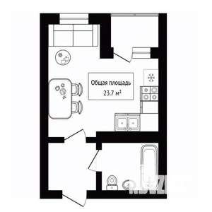 Студия квартира, вторичка, 24м2, 7/10 этаж