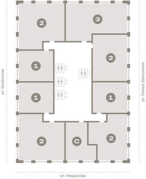 2-к квартира, вторичка, 84м2, 26/30 этаж