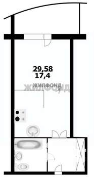 1-к квартира, вторичка, 30м2, 25/25 этаж