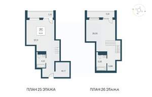 2-к квартира, вторичка, 99м2, 25/26 этаж