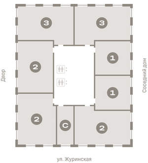 2-к квартира, вторичка, 68м2, 13/24 этаж