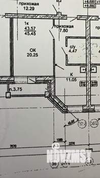 1-к квартира, вторичка, 45м2, 4/7 этаж