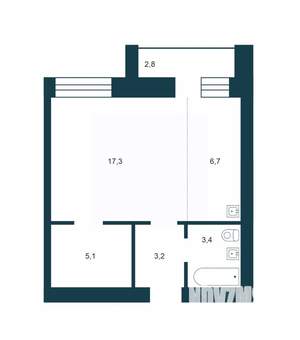 Студия квартира, вторичка, 35м2, 2/10 этаж