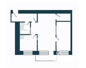 2-к квартира, вторичка, 43м2, 5/5 этаж