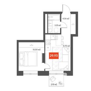 1-к квартира, вторичка, 31м2, 8/10 этаж