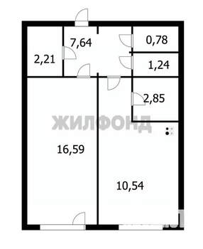 1-к квартира, вторичка, 42м2, 3/10 этаж