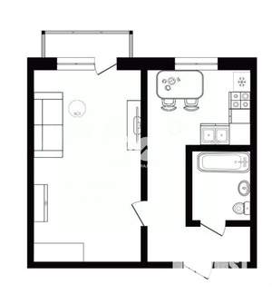 1-к квартира, вторичка, 34м2, 5/5 этаж