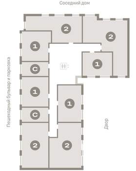 1-к квартира, вторичка, 40м2, 6/9 этаж