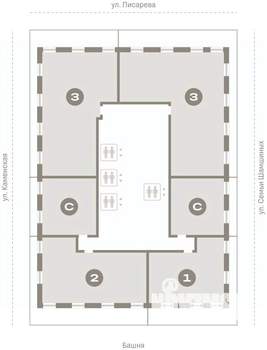 2-к квартира, вторичка, 107м2, 28/30 этаж